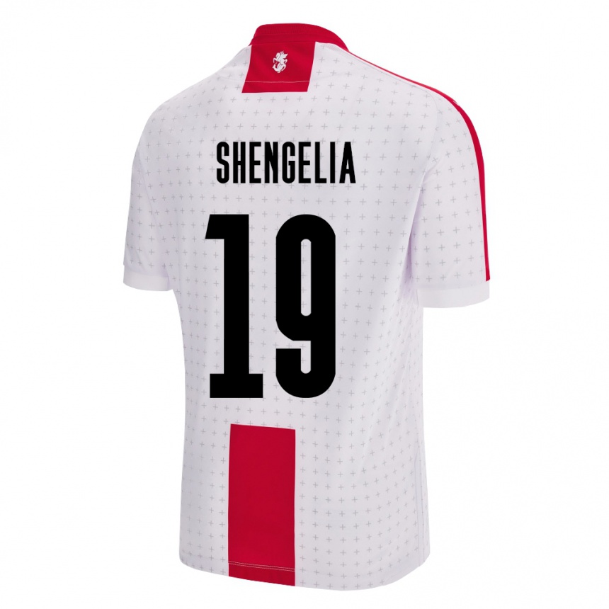 Niño Fútbol Camiseta Georgia Levan Shengelia #19 Blanco 1ª Equipación 24-26 México