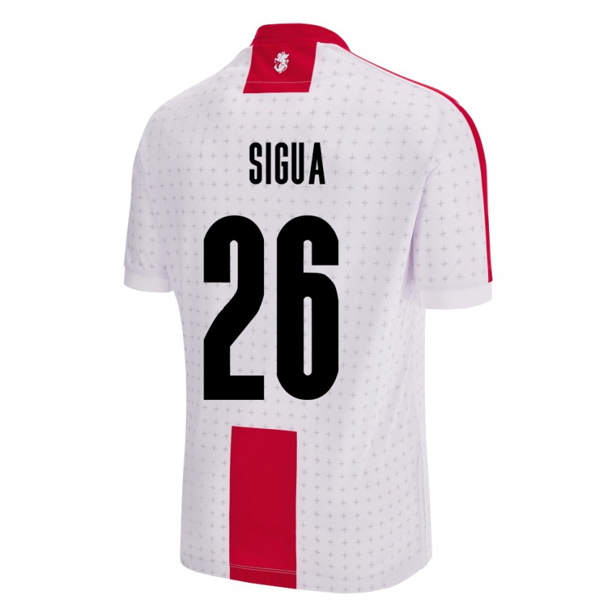 Niño Fútbol Camiseta Georgia Gabriel Sigua #26 Blanco 1ª Equipación 24-26 México