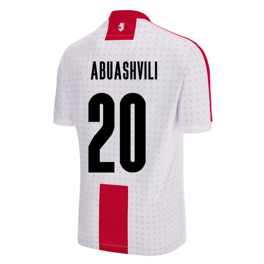 Niño Fútbol Camiseta Georgia Giorgi Abuashvili #20 Blanco 1ª Equipación 24-26 México