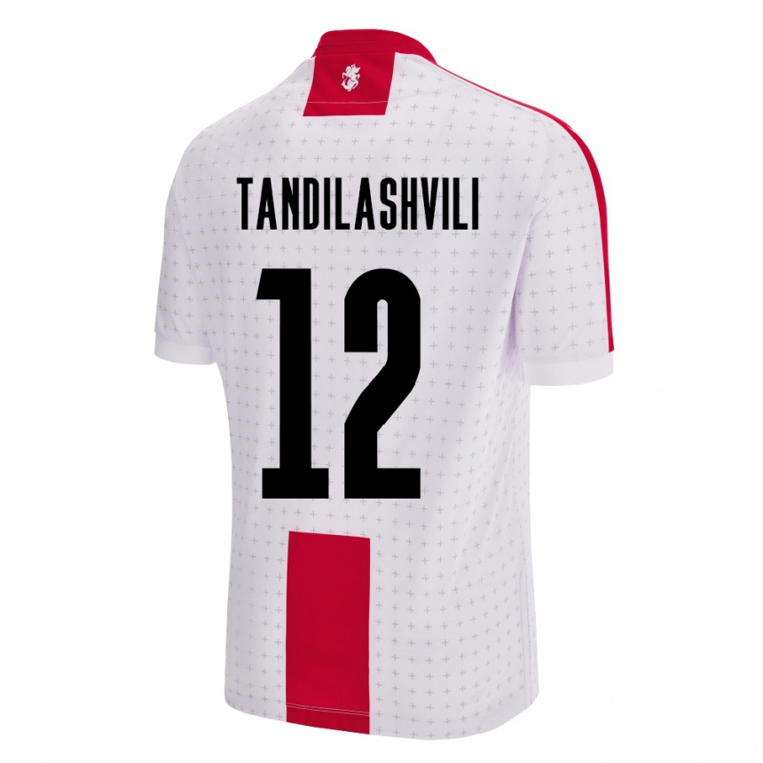 Niño Fútbol Camiseta Georgia Levan Tandilashvili #12 Blanco 1ª Equipación 24-26 México