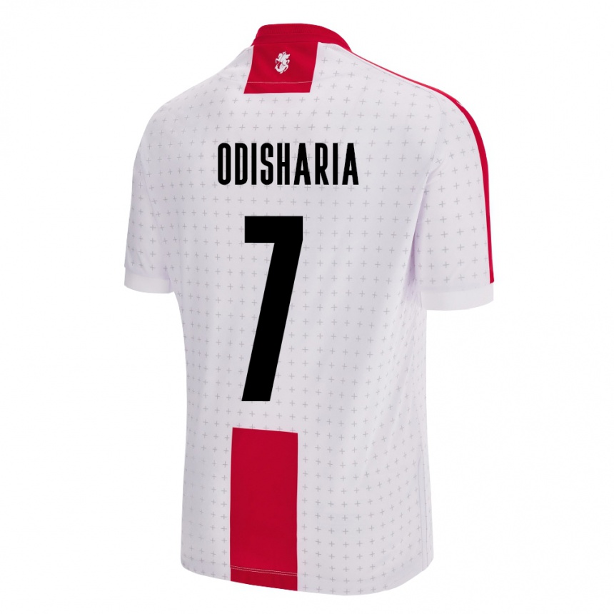 Niño Fútbol Camiseta Georgia Lasha Odisharia #7 Blanco 1ª Equipación 24-26 México