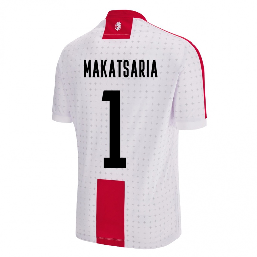 Niño Fútbol Camiseta Georgia Mikheil Makatsaria #1 Blanco 1ª Equipación 24-26 México