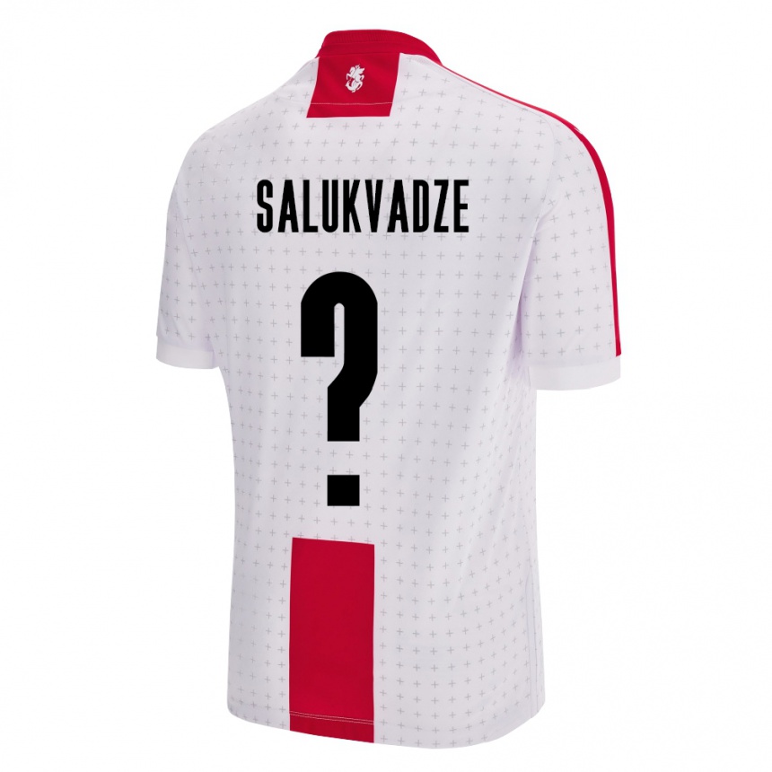 Niño Fútbol Camiseta Georgia Luka Salukvadze #0 Blanco 1ª Equipación 24-26 México