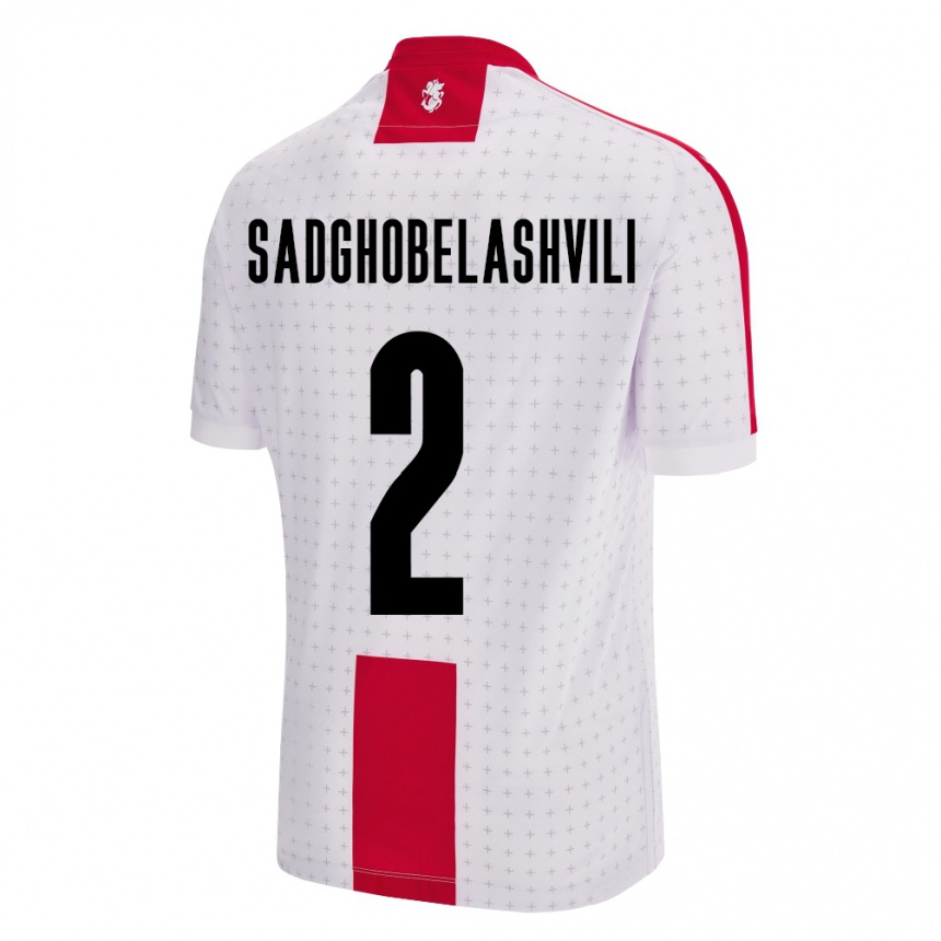 Niño Fútbol Camiseta Georgia Gela Sadghobelashvili #2 Blanco 1ª Equipación 24-26 México