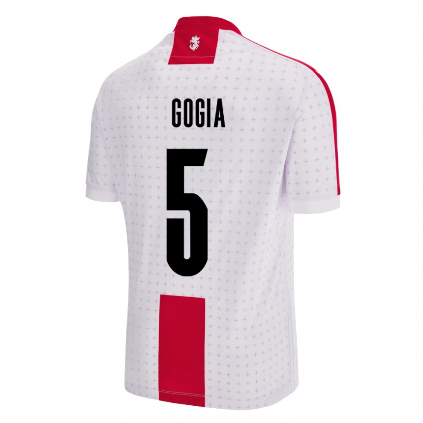 Niño Fútbol Camiseta Georgia Gigi Gogia #5 Blanco 1ª Equipación 24-26 México