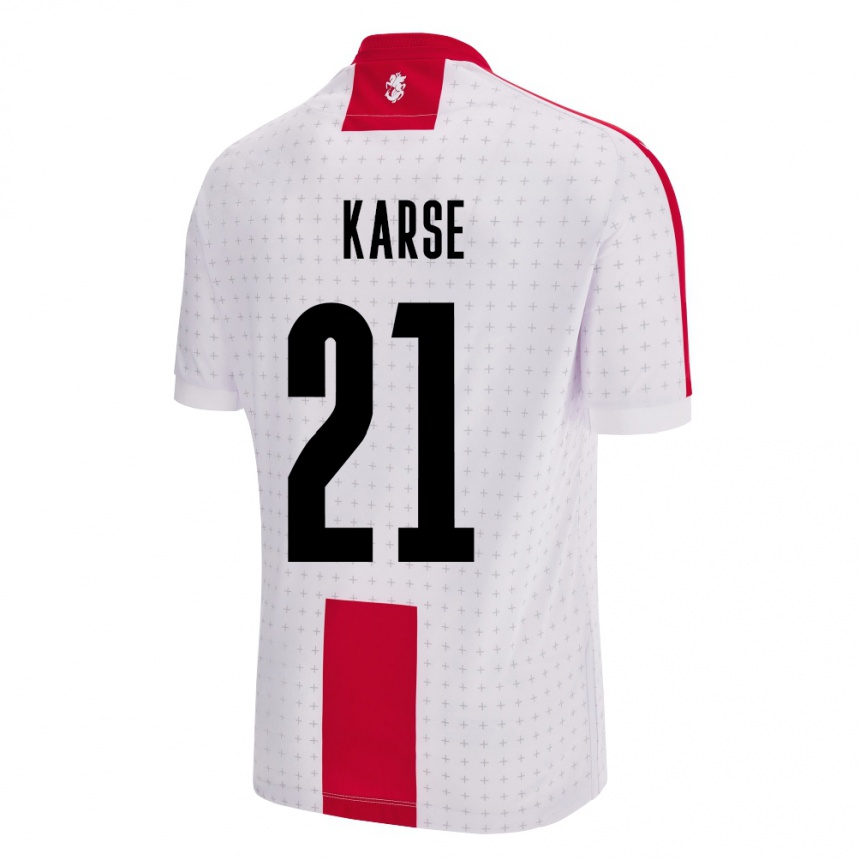 Niño Fútbol Camiseta Georgia Karse #21 Blanco 1ª Equipación 24-26 México