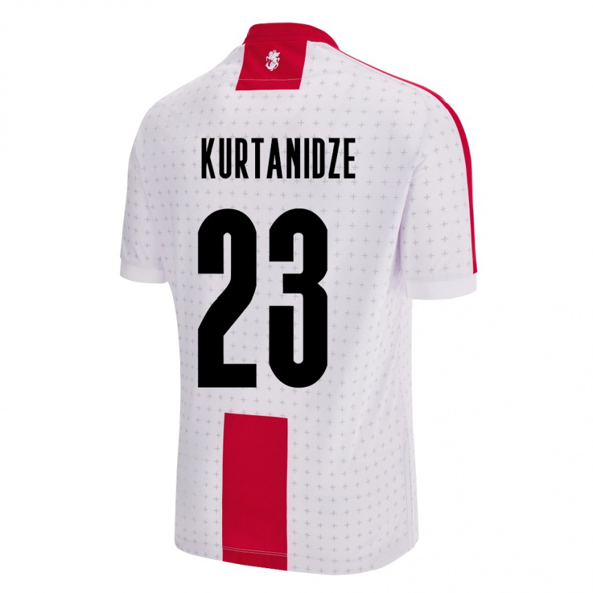 Niño Fútbol Camiseta Georgia Revaz Kurtanidze #23 Blanco 1ª Equipación 24-26 México