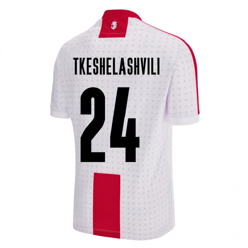 Niño Fútbol Camiseta Georgia Amiran Tkeshelashvili #24 Blanco 1ª Equipación 24-26 México