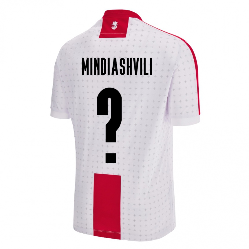 Niño Fútbol Camiseta Georgia Tornike Mindiashvili #0 Blanco 1ª Equipación 24-26 México