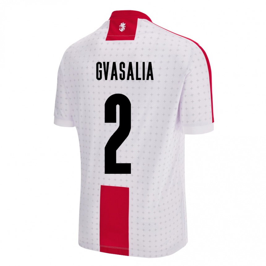 Niño Fútbol Camiseta Georgia Giorgi Gvasalia #2 Blanco 1ª Equipación 24-26 México