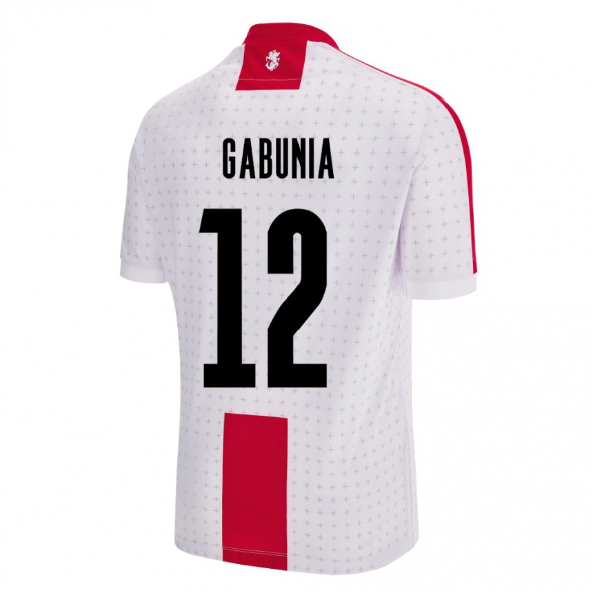 Niño Fútbol Camiseta Georgia Tatia Gabunia #12 Blanco 1ª Equipación 24-26 México