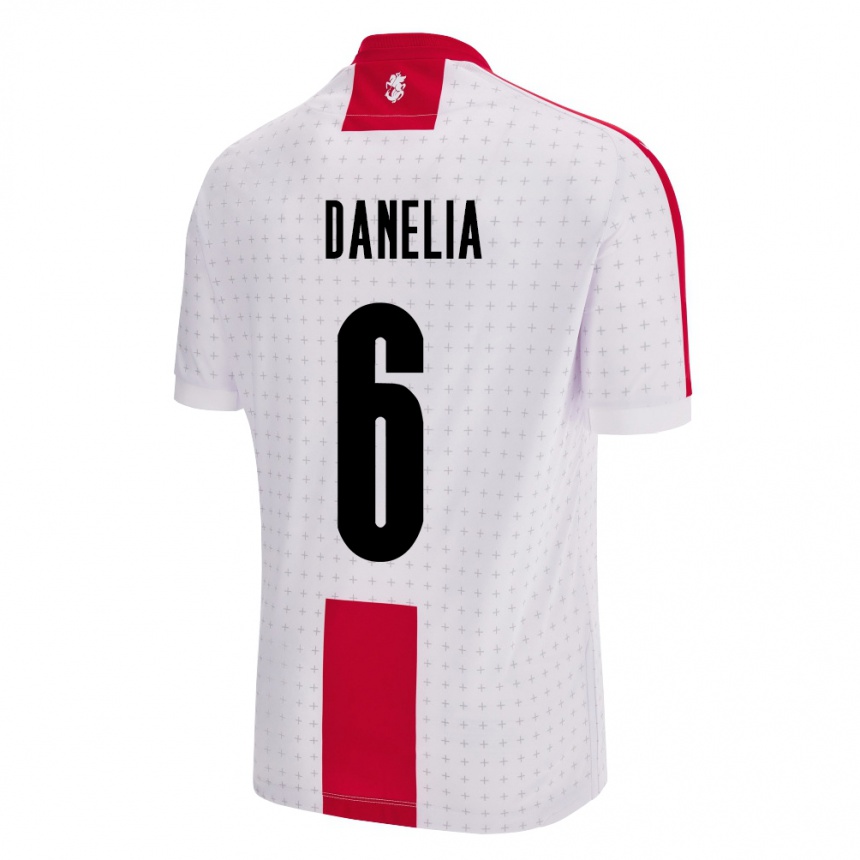 Niño Fútbol Camiseta Georgia Natia Danelia #6 Blanco 1ª Equipación 24-26 México