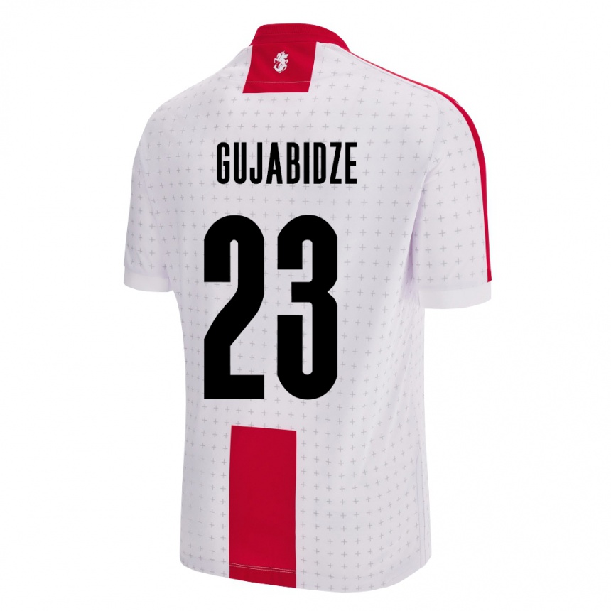 Niño Fútbol Camiseta Georgia Nino Gujabidze #23 Blanco 1ª Equipación 24-26 México