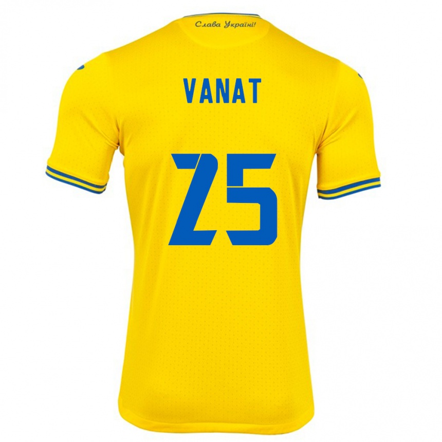 Niño Fútbol Camiseta Ucrania Vladyslav Vanat #25 Amarillo 1ª Equipación 24-26 México