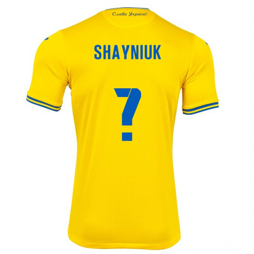 Niño Fútbol Camiseta Ucrania Marina Shayniuk #0 Amarillo 1ª Equipación 24-26 México