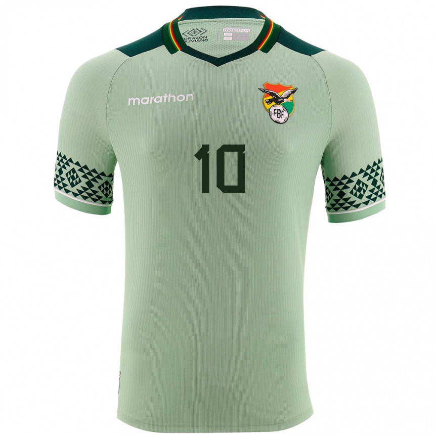 Niño Fútbol Camiseta Bolivia Ramiro Vaca #10 Verde Claro 1ª Equipación 24-26 México