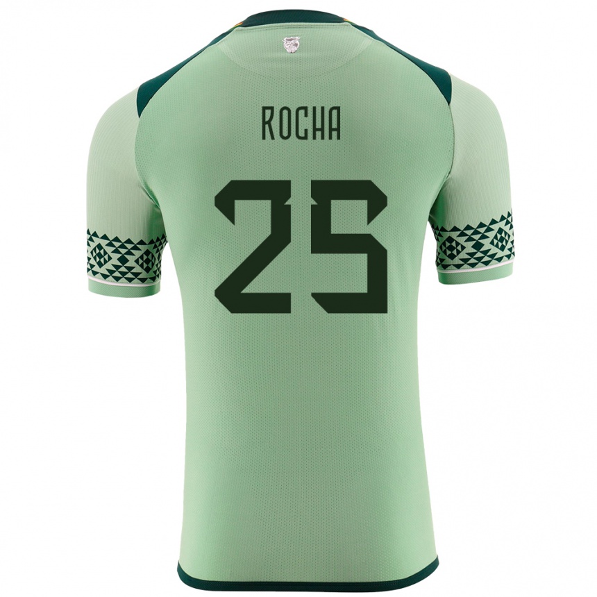 Niño Fútbol Camiseta Bolivia Yomar Rocha #25 Verde Claro 1ª Equipación 24-26 México