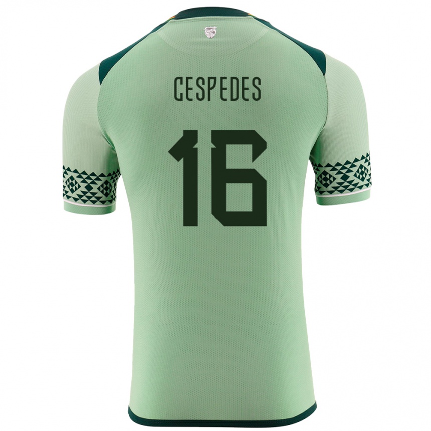 Niño Fútbol Camiseta Bolivia Boris Céspedes #16 Verde Claro 1ª Equipación 24-26 México