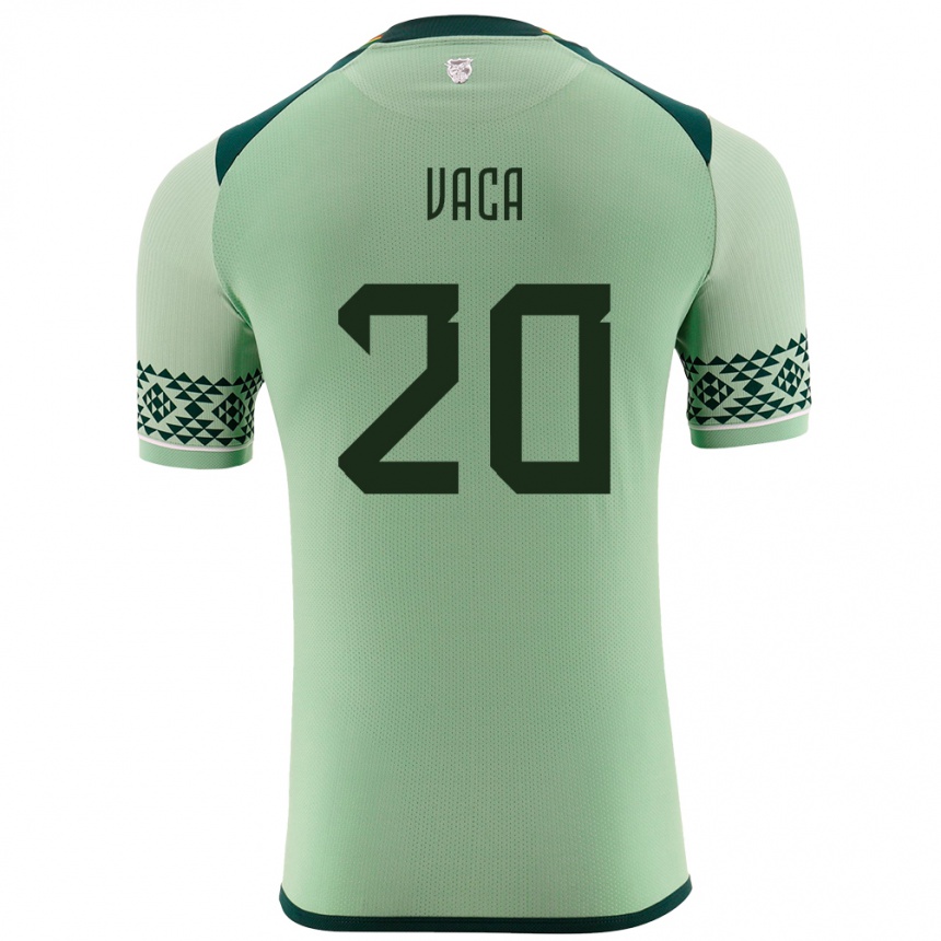 Niño Fútbol Camiseta Bolivia Pablo Vaca #20 Verde Claro 1ª Equipación 24-26 México