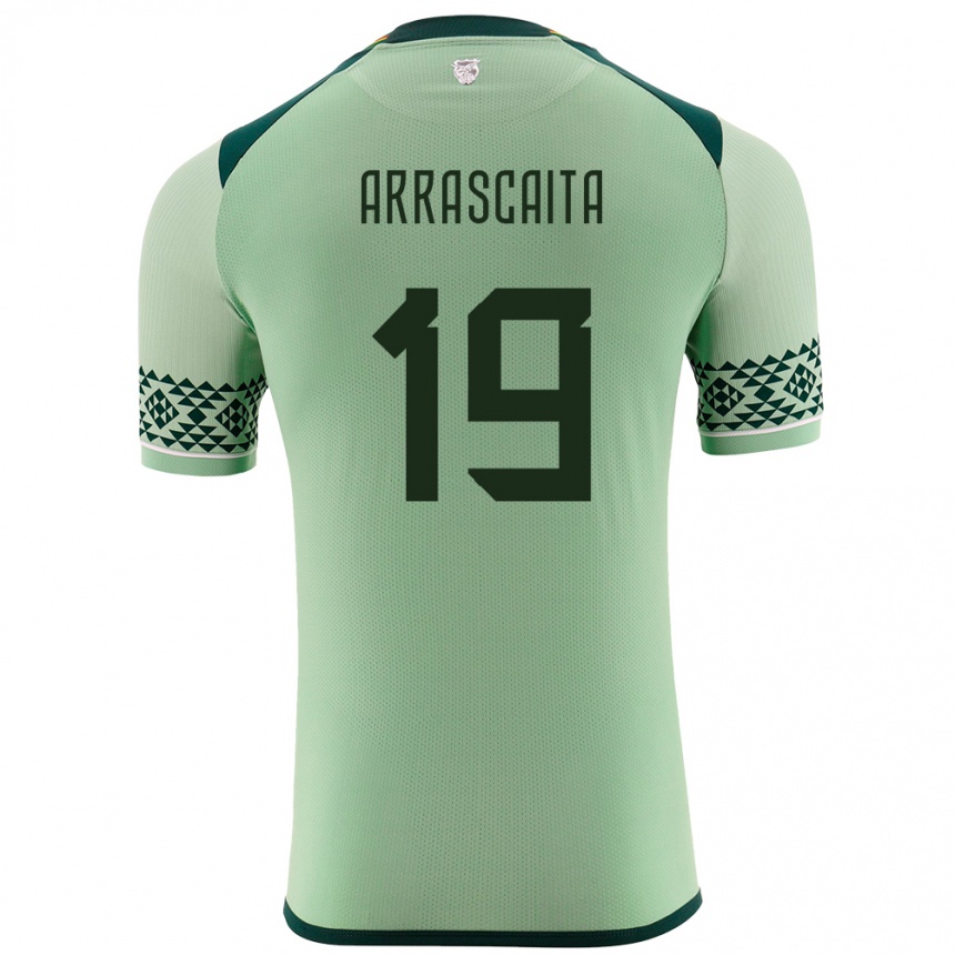 Niño Fútbol Camiseta Bolivia Jaime Arrascaita #19 Verde Claro 1ª Equipación 24-26 México