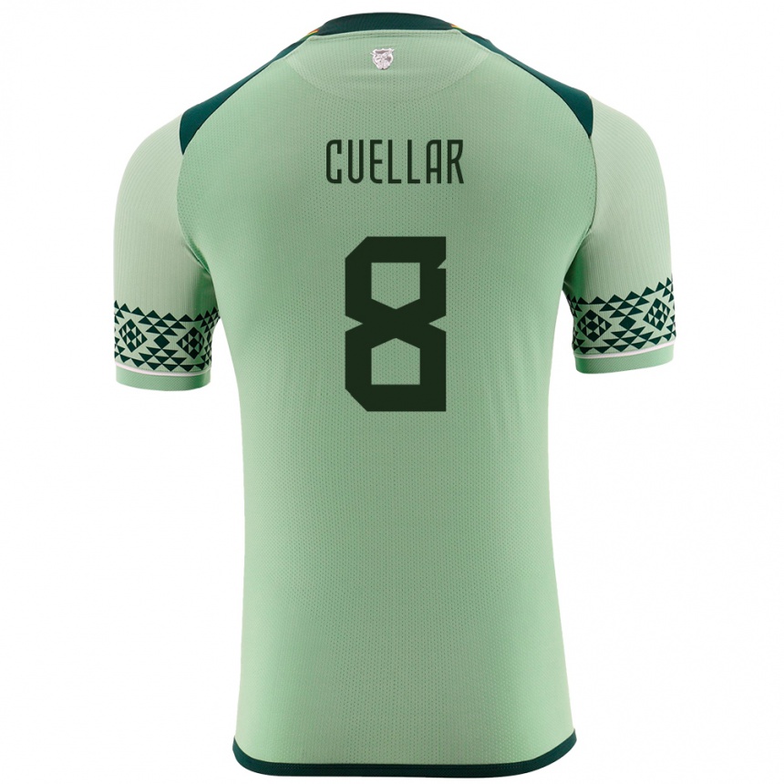 Niño Fútbol Camiseta Bolivia Jaume Cuéllar #8 Verde Claro 1ª Equipación 24-26 México