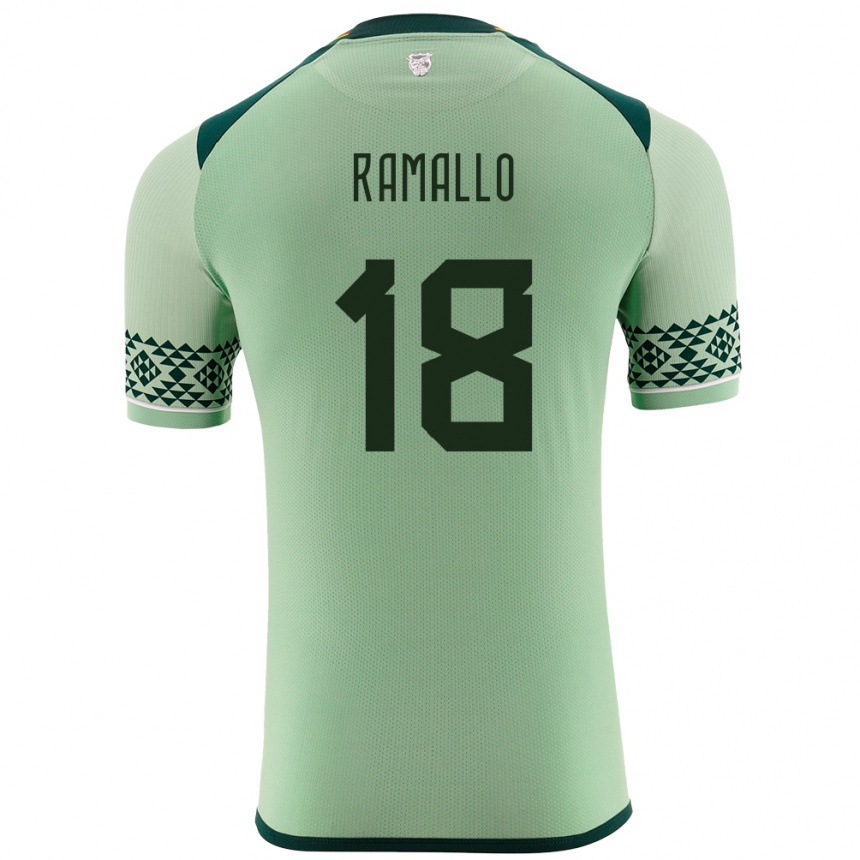 Niño Fútbol Camiseta Bolivia Rodrigo Ramallo #18 Verde Claro 1ª Equipación 24-26 México