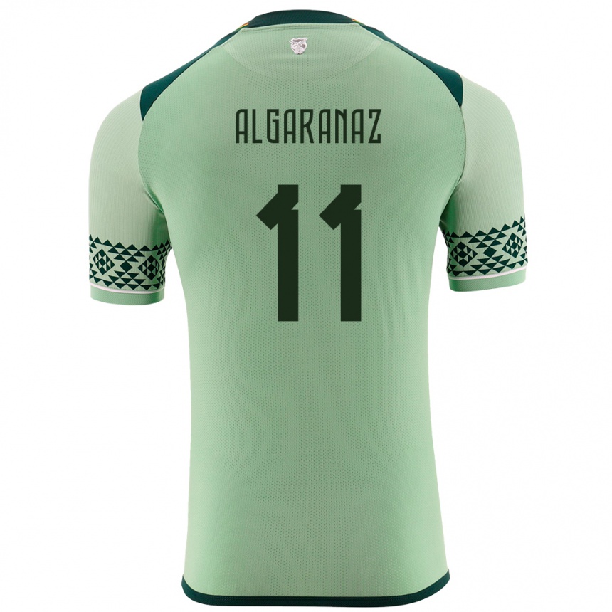 Niño Fútbol Camiseta Bolivia Carmelo Algarañaz #11 Verde Claro 1ª Equipación 24-26 México