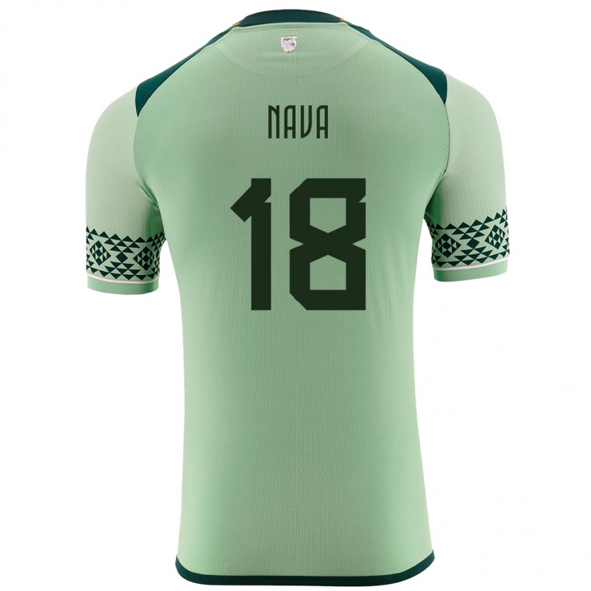 Niño Fútbol Camiseta Bolivia Fernando Nava #18 Verde Claro 1ª Equipación 24-26 México