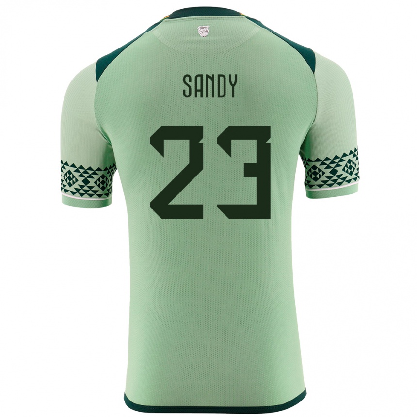 Niño Fútbol Camiseta Bolivia Daniel Sandy #23 Verde Claro 1ª Equipación 24-26 México