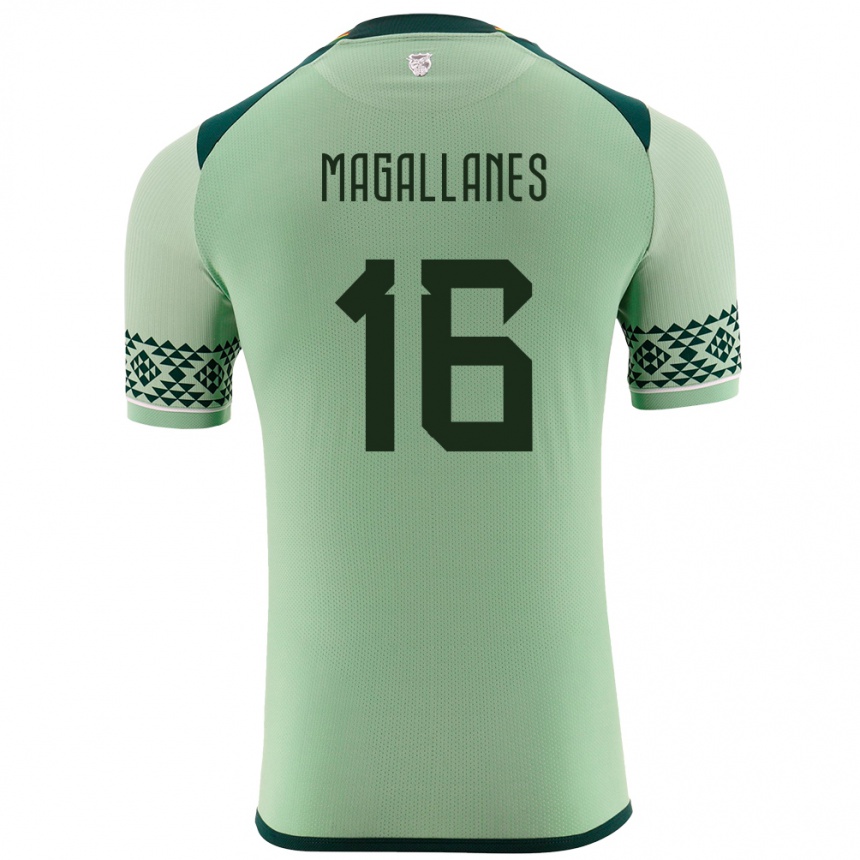 Niño Fútbol Camiseta Bolivia Juan Magallanes #16 Verde Claro 1ª Equipación 24-26 México