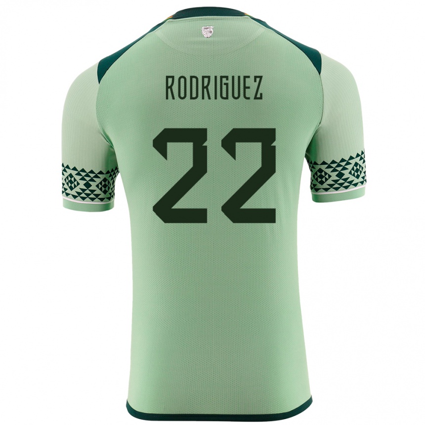 Niño Fútbol Camiseta Bolivia Carlitos Rodriguez #22 Verde Claro 1ª Equipación 24-26 México