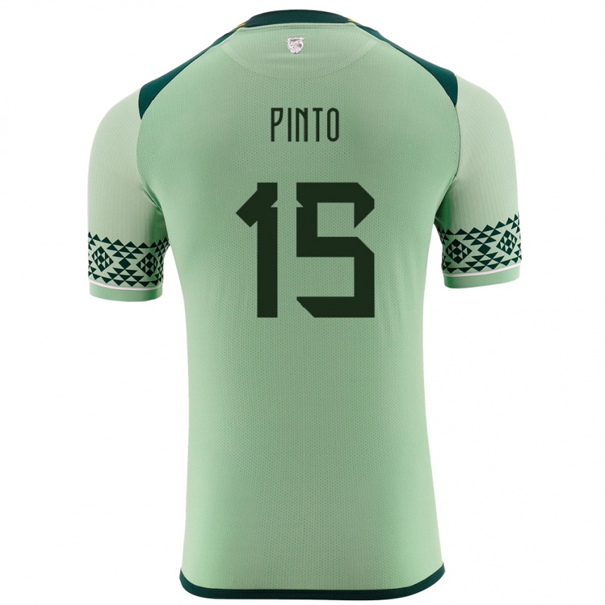 Niño Fútbol Camiseta Bolivia Ariel Pinto #15 Verde Claro 1ª Equipación 24-26 México