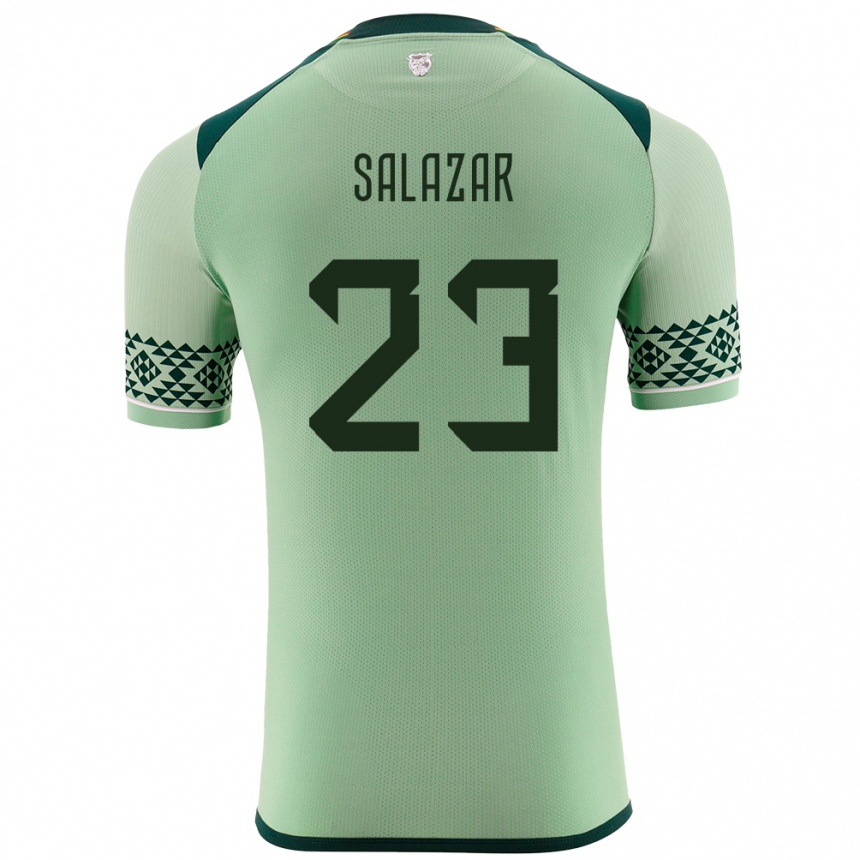 Niño Fútbol Camiseta Bolivia Alba Salazar #23 Verde Claro 1ª Equipación 24-26 México