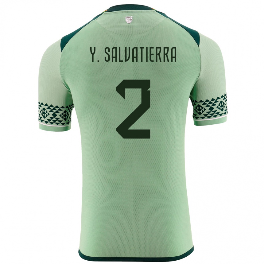 Niño Fútbol Camiseta Bolivia Yuditaz Jimena Salvatierra #2 Verde Claro 1ª Equipación 24-26 México