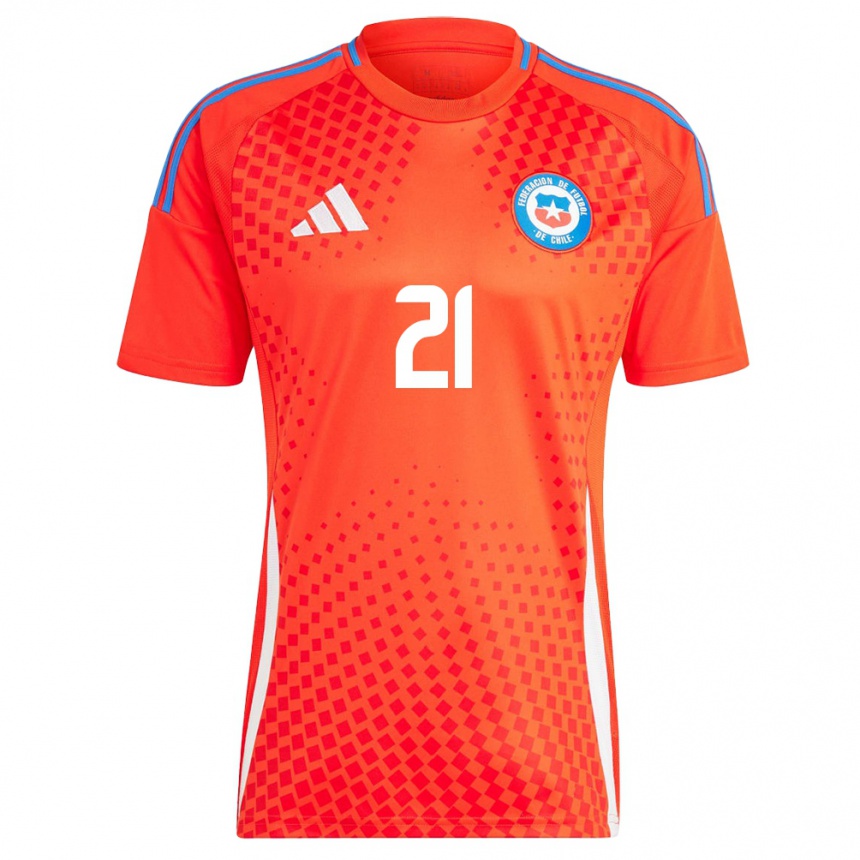 Niño Fútbol Camiseta Chile Matías Catalán #21 Rojo 1ª Equipación 24-26 México