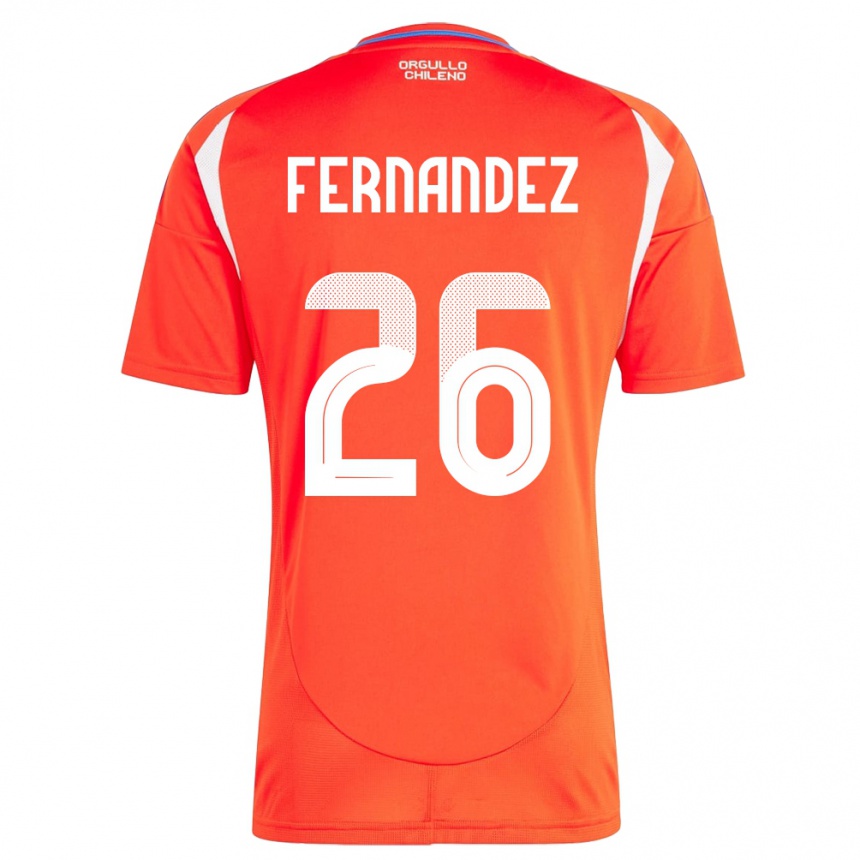 Niño Fútbol Camiseta Chile Nicolás Fernández #26 Rojo 1ª Equipación 24-26 México