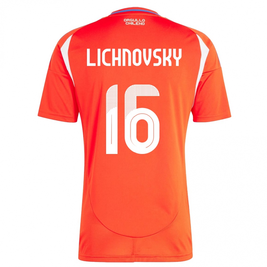 Niño Fútbol Camiseta Chile Igor Lichnovsky #16 Rojo 1ª Equipación 24-26 México