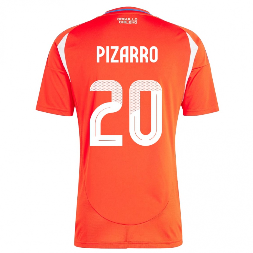 Niño Fútbol Camiseta Chile Damián Pizarro #20 Rojo 1ª Equipación 24-26 México