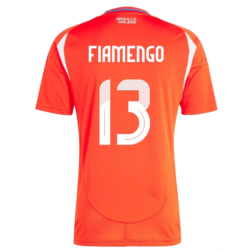 Niño Fútbol Camiseta Chile Darko Fiamengo #13 Rojo 1ª Equipación 24-26 México