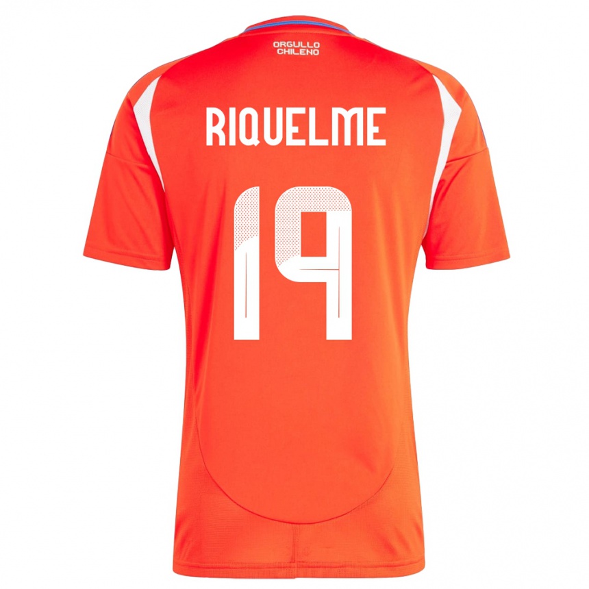 Niño Fútbol Camiseta Chile Benjamín Riquelme #19 Rojo 1ª Equipación 24-26 México