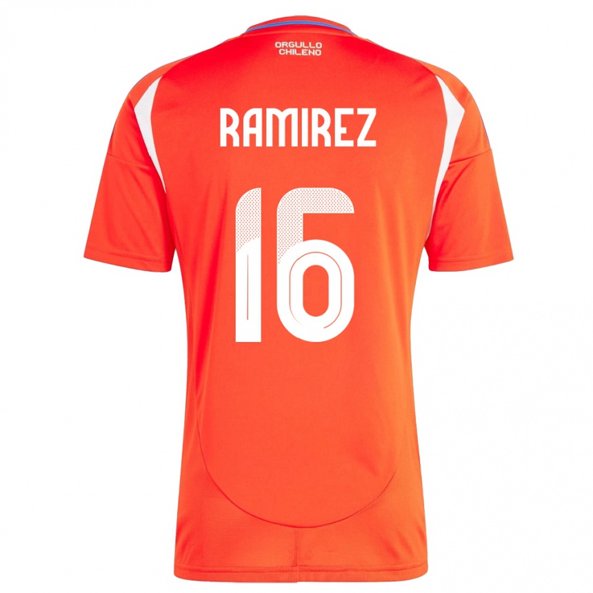 Niño Fútbol Camiseta Chile Vicente Ramírez #16 Rojo 1ª Equipación 24-26 México