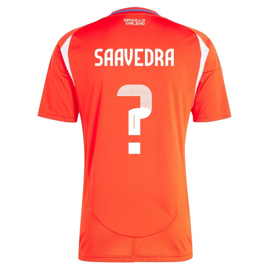 Niño Fútbol Camiseta Chile Danilo Saavedra #0 Rojo 1ª Equipación 24-26 México