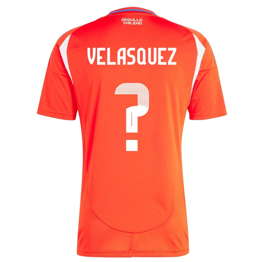 Niño Fútbol Camiseta Chile Milovan Velásquez #0 Rojo 1ª Equipación 24-26 México