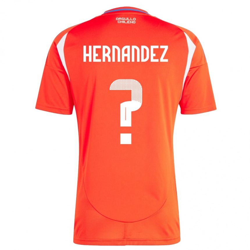 Niño Fútbol Camiseta Chile Camilo Hernández #0 Rojo 1ª Equipación 24-26 México