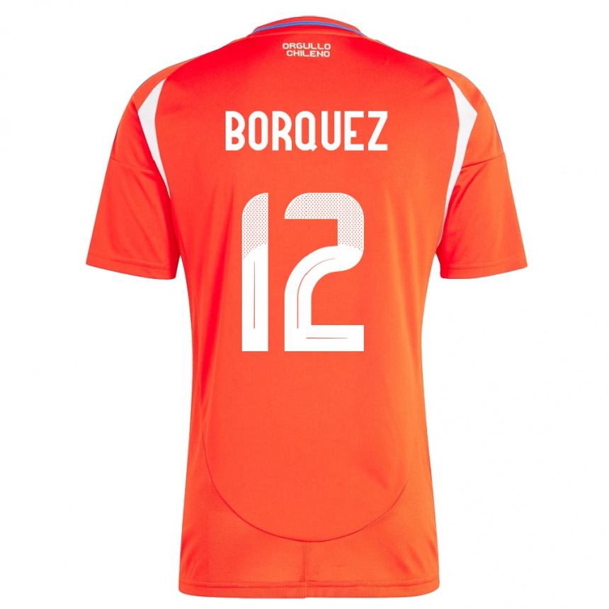 Niño Fútbol Camiseta Chile Gabriela Bórquez #12 Rojo 1ª Equipación 24-26 México