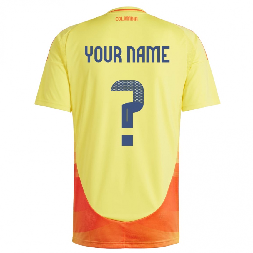 Niño Fútbol Camiseta Colombia Su Nombre #0 Amarillo 1ª Equipación 24-26 México