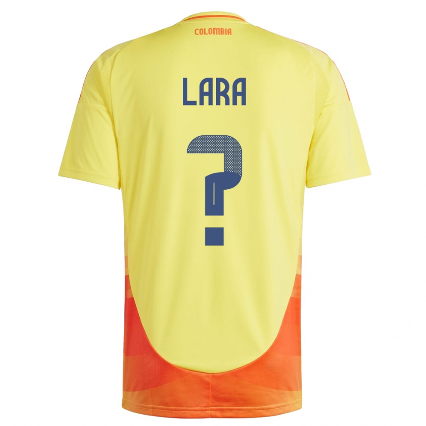 Niño Fútbol Camiseta Colombia Nicolás Lara #0 Amarillo 1ª Equipación 24-26 México