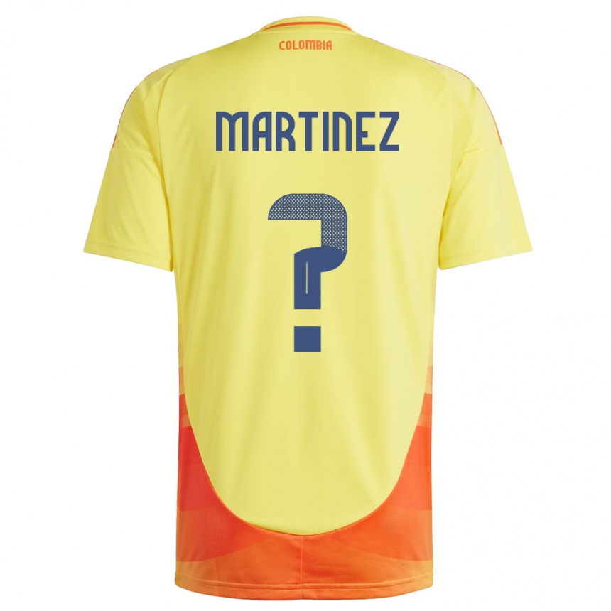 Niño Fútbol Camiseta Colombia Edwin Martínez #0 Amarillo 1ª Equipación 24-26 México