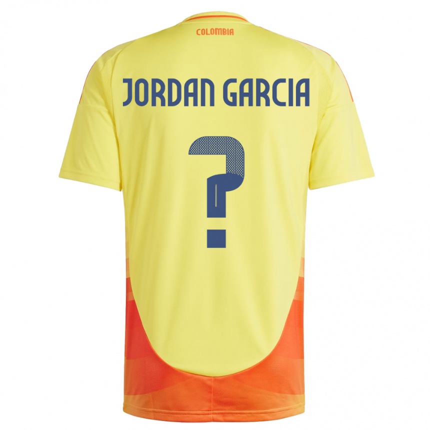 Niño Fútbol Camiseta Colombia Jordan García #0 Amarillo 1ª Equipación 24-26 México