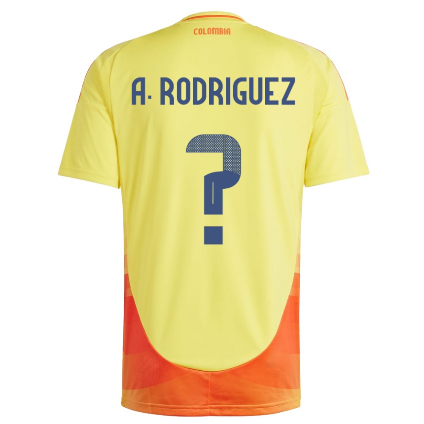 Niño Fútbol Camiseta Colombia Andrés Rodríguez #0 Amarillo 1ª Equipación 24-26 México